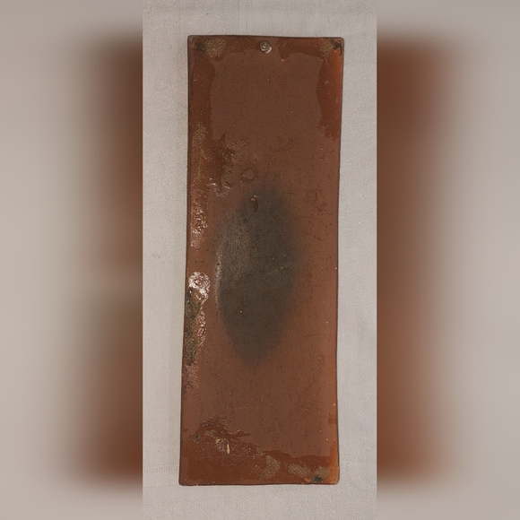 Antique Enamel on Clay Handmade Tile - Picture 5 of 7